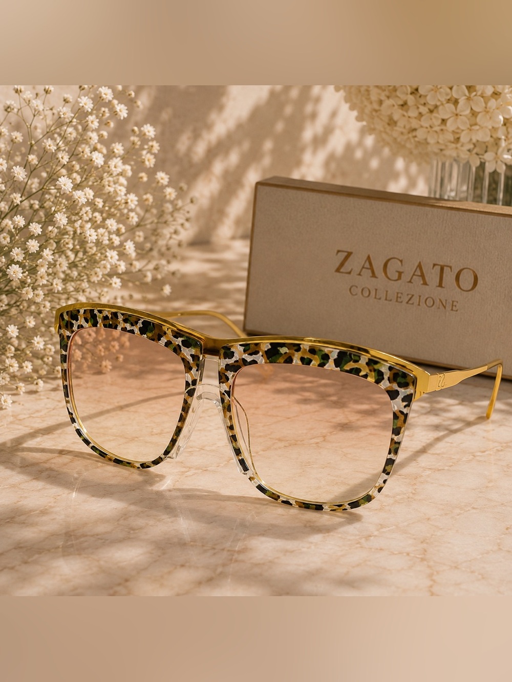 Vintage Zagato Collezione Leopard Eyeglasses Frame Handmade in Italy  237